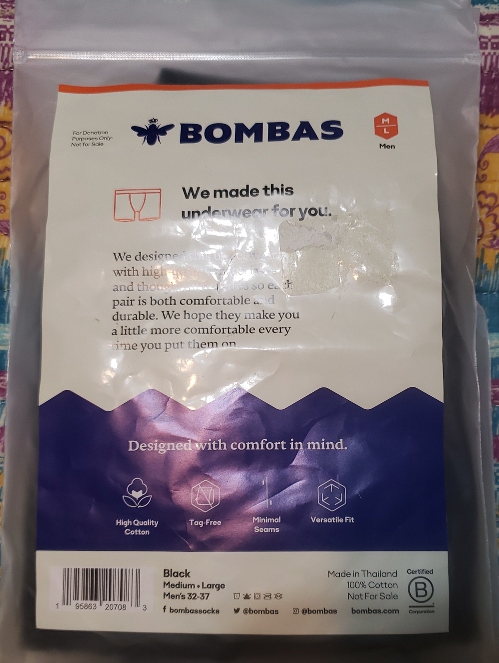 Men's Bombas M/L underwear